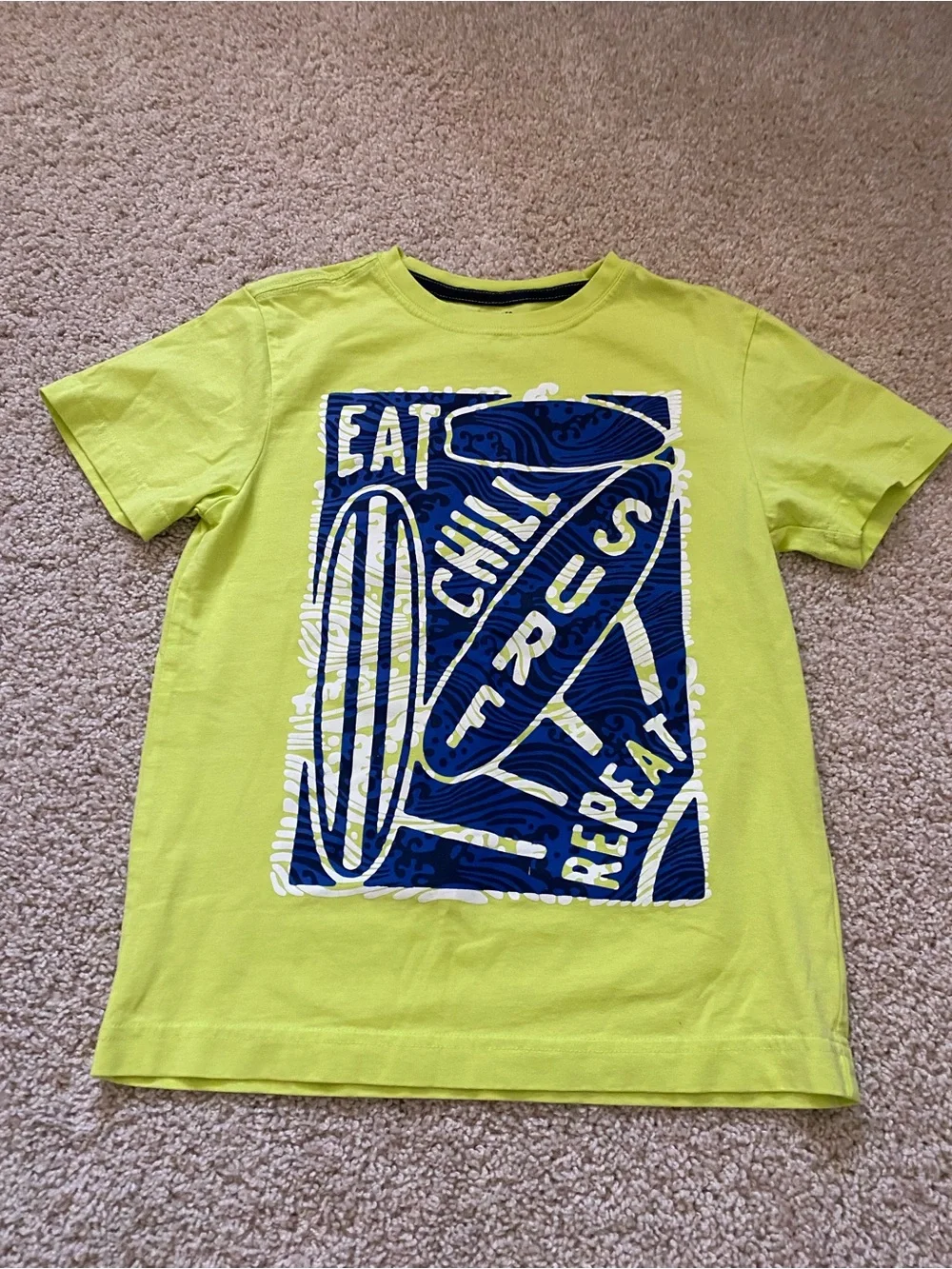 Gymboree Lime Green Short-Sleeve Surf Graphic Tee